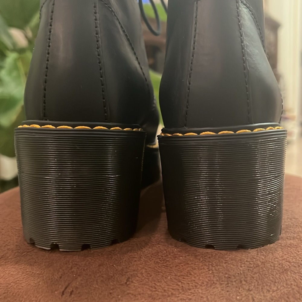 Dr Martens | Shriver Hi Women’s Wyoming Leather Heeled Boots, Size W 7 - Picture 8 of 11